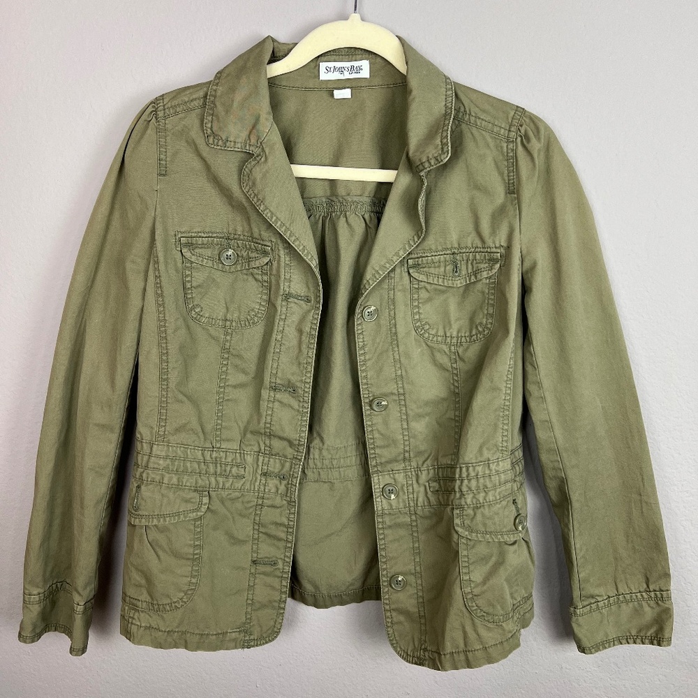 EXCELLENT Green Utility Jacket Size Small